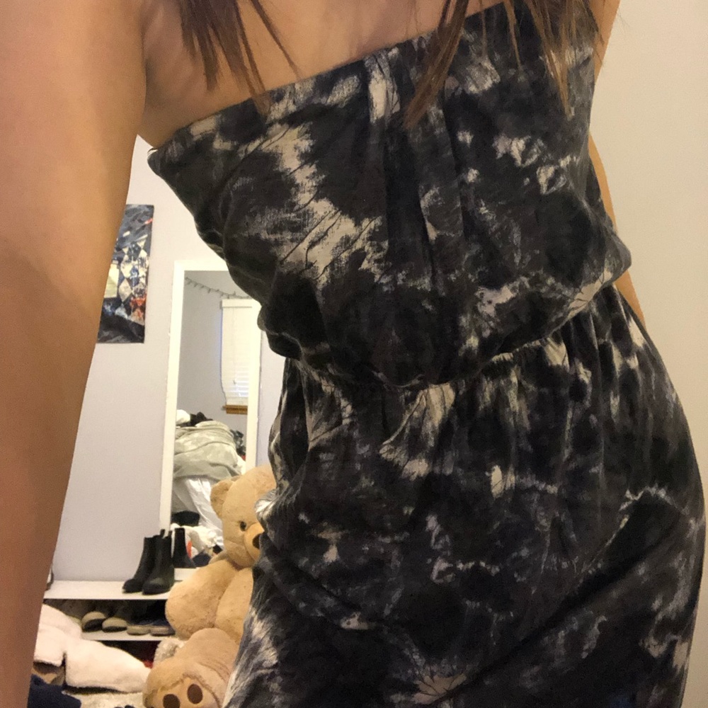 Strapless Tie Dye Maxi Dress
